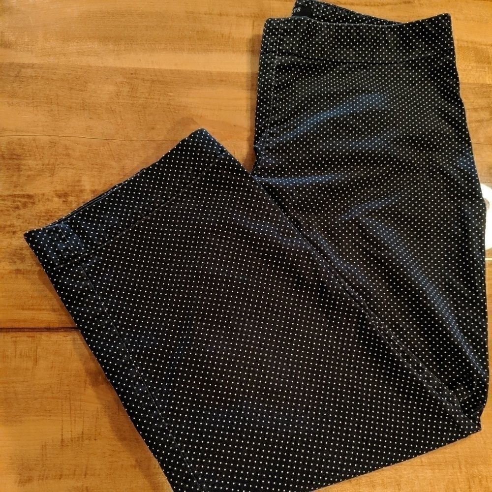 Talbot's Navy white polka dot petite Capri size 4